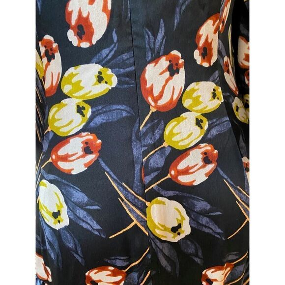 NWT 5a7 Cinq à Sept Dress 100% SILK Asymm Hemline Flutter Sleeve Tulip Floral 0 - Picture 12 of 13